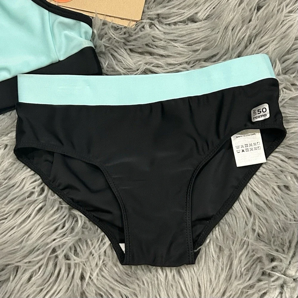 Reima Girls Jamaica UPF 50 Turquoise Swimwear 2-piece Swim Set Size 134 (SZ 9Y)